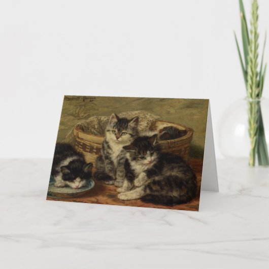 Groetenkaart met Henriette Ronner-Knip schilderij Kaart (Voorkant)