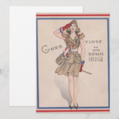 groetings Girl Birthday Soldaat Feestdagenkaart (Voorkant / Achterkant)