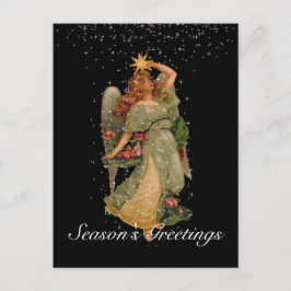 Groetjes Angel Stars Night Sky Feestdagenkaart