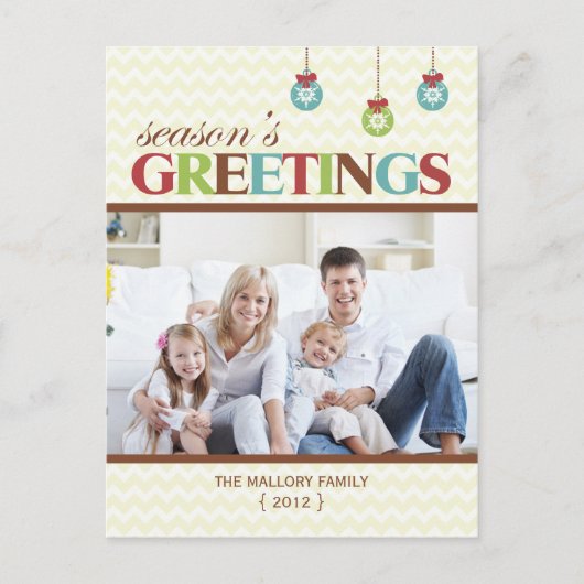 Groetjes Chevron Holiday Briefkaart (Voorkant)