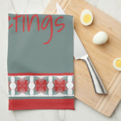 Groetjes Dishtowel voor vakantieseizoen met Blauwg Theedoek (Quarter Fold)