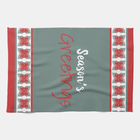 Groetjes Dishtowel voor vakantieseizoen met Blauwg Theedoek (Horizontaal)