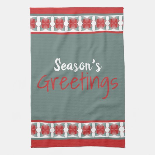 Groetjes Dishtowel voor vakantieseizoen met Blauwg Theedoek (Verticaal)