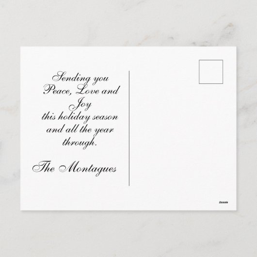 Groetjes Frost Border & Foto - Groen Feestdagenkaart (Achterkant)