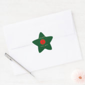 Groetjes Green Border Red Achtergrond Ster Sticker (Envelop)