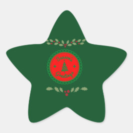 Groetjes Green Border Red Achtergrond Ster Sticker