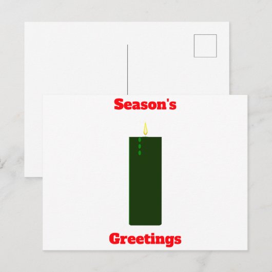 Groetjes Green Candle Briefkaart (Voorkant / Achterkant)