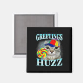 Groetjes Huzz Funny Gen Z Gen Alpha Slang Meme Magneet (Voorkant / Achterkant)