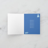 Groetjes Polar beer blauw Noords wit Feestdagen Kaart (Binnen)