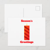 Groetjes Red Candle Briefkaart (Voorkant / Achterkant)