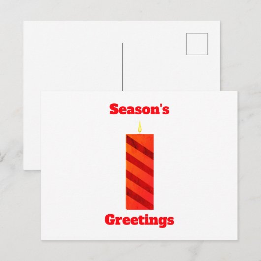 Groetjes Red Candle Briefkaart (Voorkant / Achterkant)