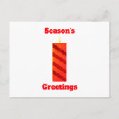 Groetjes Red Candle Briefkaart (Voorkant)