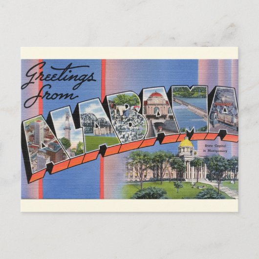 Groetjes uit het Alabama Briefkaart (Voorkant)
