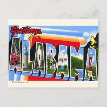 Groetjes uit het Alabama Briefkaart