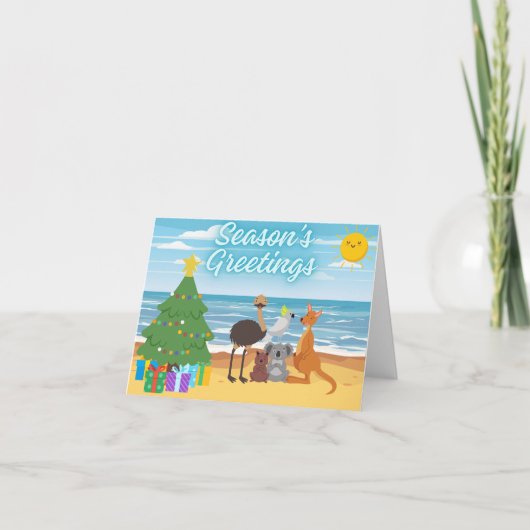 Groetjes uit het seizoen van Down Under Feestdagen Kaart (Voorkant)