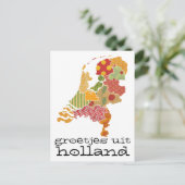 Groetjes uit Holland Provincie Kaart Patchwork Sti (Staand voorkant)