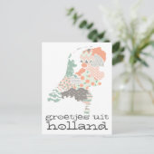 Groetjes uit Holland Provincie Kaart Patchwork Sti (Staand voorkant)