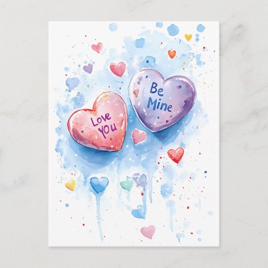 Groetjes: Valentijnsdag Briefkaart (Voorkant)