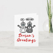 Groetjes van het seizoen Zoutpeper Grappige woords Feestdagen Kaart (Voorkant)