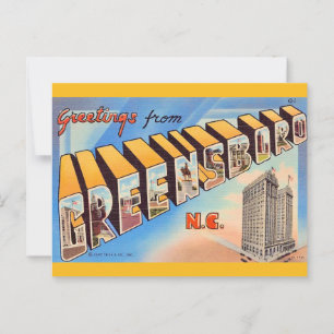 Groetkaart uit Greensboro NC Briefkaart