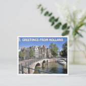 GROETTEN VAN DE HOLLAND BRIEFKAART (Staand voorkant)