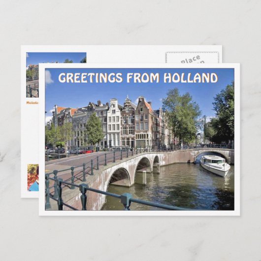 GROETTEN VAN DE HOLLAND BRIEFKAART (Voorkant / Achterkant)