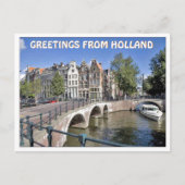 GROETTEN VAN DE HOLLAND BRIEFKAART (Voorkant)