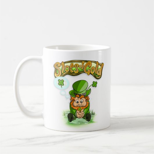Groeven Gold Four Leaf Clover-Mok Koffiemok (Links)
