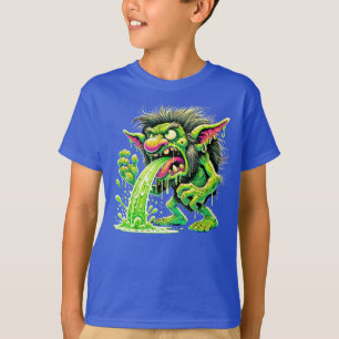 Grof & grappig Puking Troll T-shirt