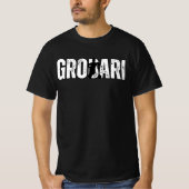 Grofjagers Grafschenner Met Schep Zwart Witte Part T-shirt (Voorkant)