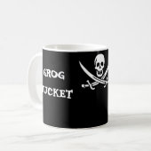 Grog Bucket (zwart) Koffiemok (Voorkant links)