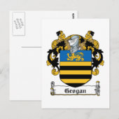 Grogan Family Crest Briefkaart (Voorkant / Achterkant)