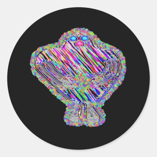 Grogger the Golem Ronde Sticker (Voorkant)