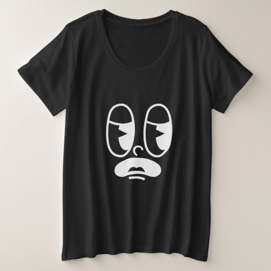 Groggy Glitch Face Grote Maat T-shirt (Design voorkant)