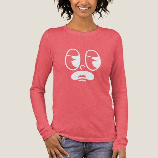 Groggy Glitch Face Tri-Blend Shirt (Voorkant)