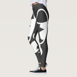 Groggy Glitch Gezicht Leggings