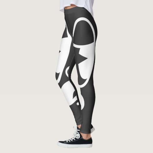 Groggy Glitch Gezicht Leggings (Links)