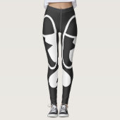 Groggy Glitch Gezicht Leggings (Voorkant)