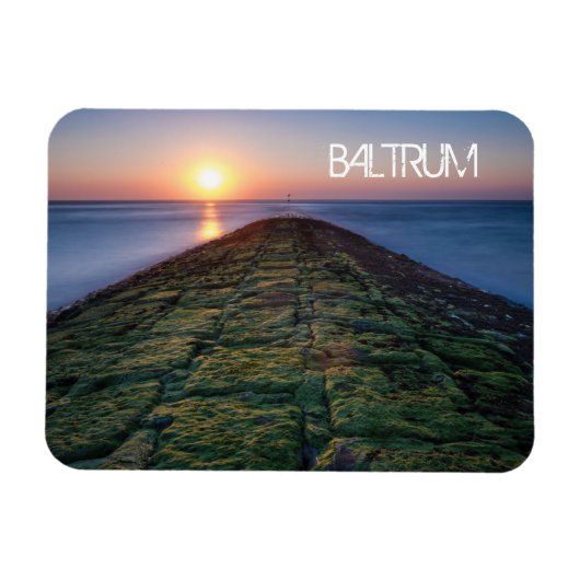 Groin, Breakwater, Baltrum Island, East Frisia Po Magneet (Horizontaal)
