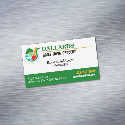 Grokerijwinkel Magnetisch Visitekaartje (Voorbeeld)