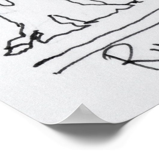 Grokerijwinkel | Rue Brea, Parijs, Frankrijk Poster (Hoek)