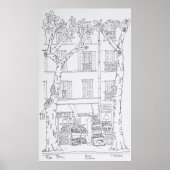 Grokerijwinkel | Rue Brea, Parijs, Frankrijk Poster (Voorkant)
