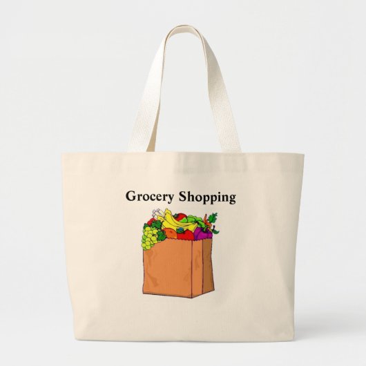 Grokershopping Grote Tote Bag (Voorkant)