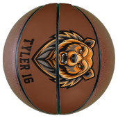 Grommende Beer Logo Personaliseren Basketbal (Verticaal)