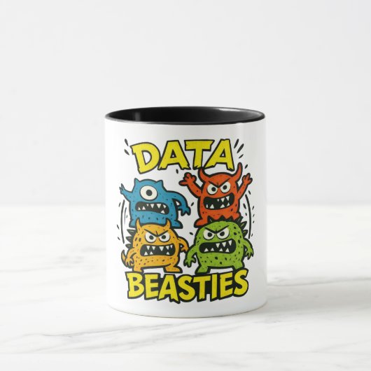 Grommende Data Beestjes Mok (Midden)