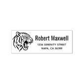 Grommende Tijgerprofiel Retouradres Rubberstempel (Afrduk)