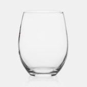 Grommende Wolf op maat Wijnglas Zonder Voet (Links)