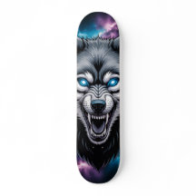 Grommende wolfskop Skateboard