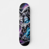 Grommende wolfskop Skateboard (Voorkant)