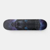 Grommende zwarte wolf kop Skateboard (Horizontaal)